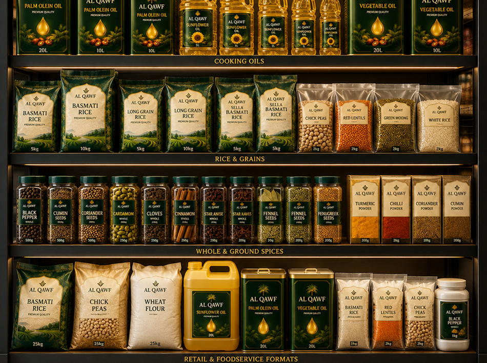 AL QAWF retail and foodservice product formats